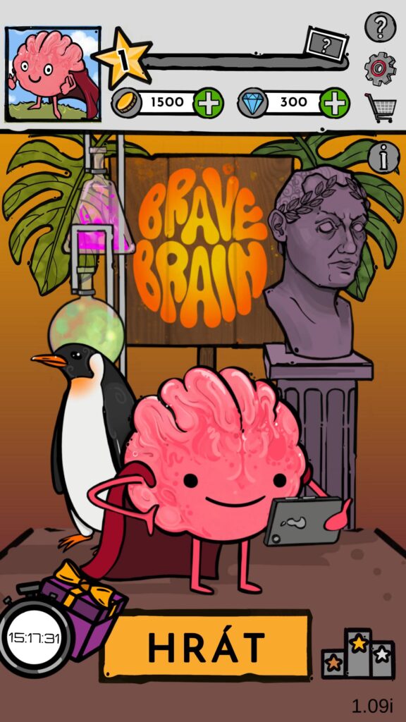 Hlavné menu The Brave Brain